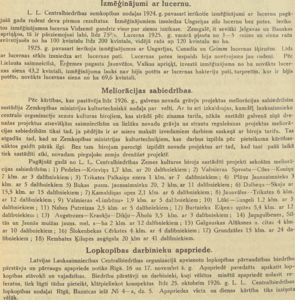 1926. gada avīzes izgriezums